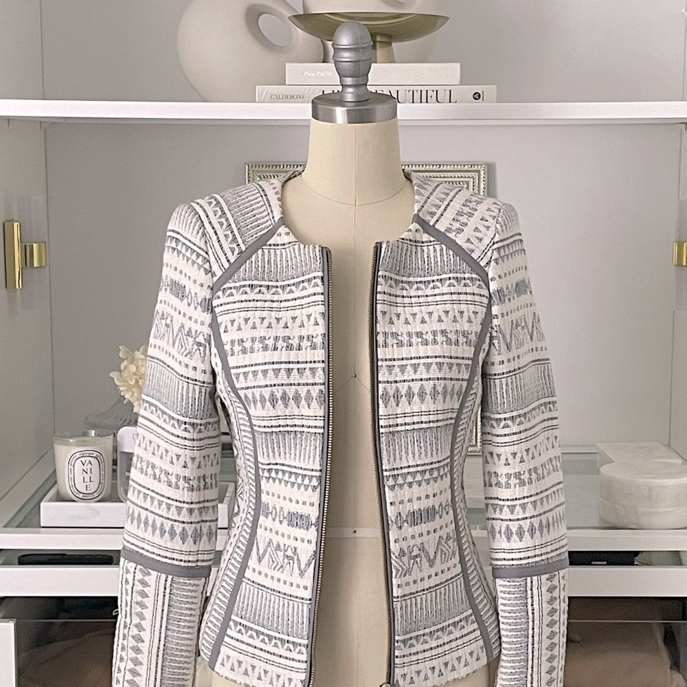 H&M Gray/White Blazer